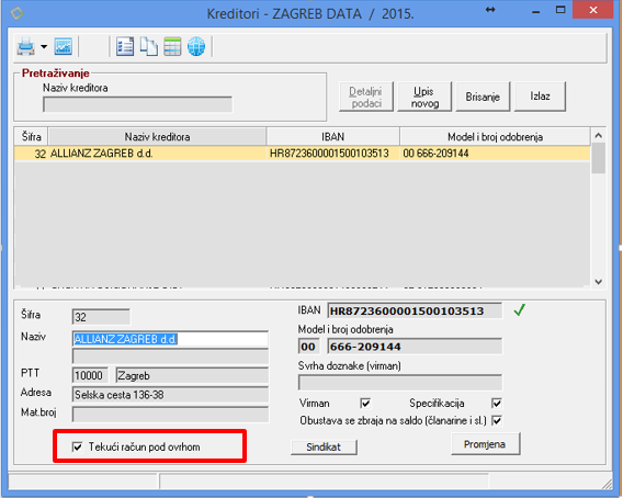 Označavanje računa pod ovrhom